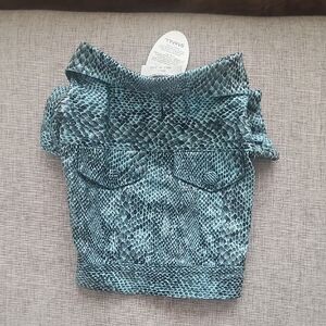 Stylish Blue Snake Print Women's Top